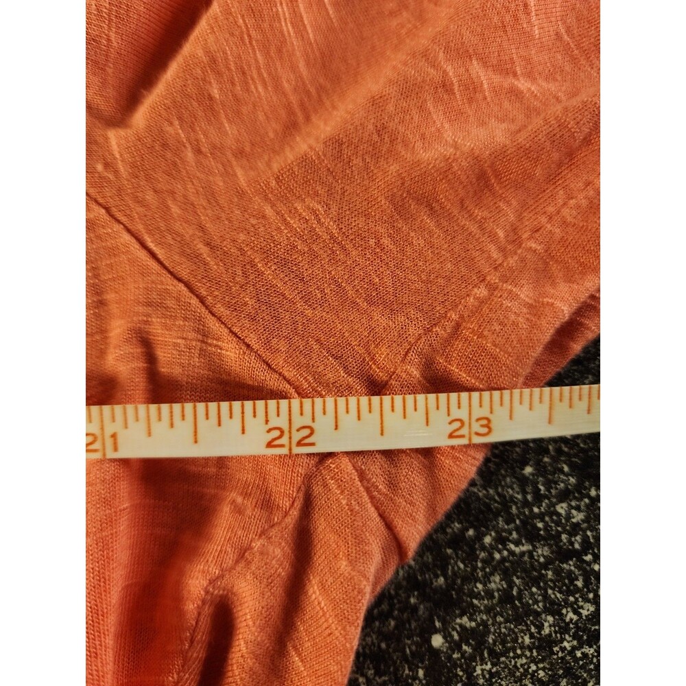 Apt 9  Coral 3/4 Sleeve Top Women's 0X Boho Peasant Prairie Casual Loose Fit - Picture 6 of 7